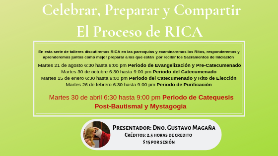 Celebrar, Preparar y Compartir El Proceso de RICA