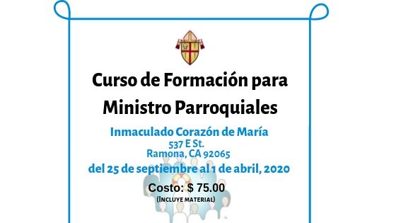 Curso de Formación para Ministros Parroquiales en Inmaculado Corazón de María